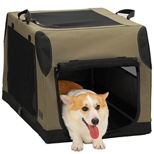 Petsfit Portable Collapsible Soft Medium Dog Crate and Kennel with Leak Proof Bottom for Indoor