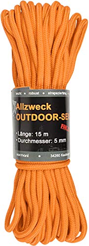 Stabiles Polypropylen-Seil, belastbar bis 250 kg universell einsetzbar Orange 9mm/60m