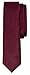 Salt + Dapper Men's Woven Solid Burgundy Silk Luxury Neck Tie With Tie Bar Clip & White Giftbox