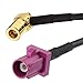 Eightwood Satellite Radio Antenna Adapter Fakra H Pink Male to SMB Female Cable 6 inches Compatible with Sirius XM Car Vehicle Trucks Radio Stereo Receiver Tuner