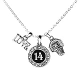 Custom Player Jersey ID Basketball Necklace (Available in 24 numbers)