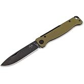 Boker Plus Atlas OD Green, folding pocket knife with 12C27 blade and ceramic coated army green handle