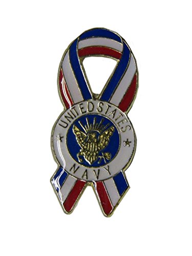 USN Navy Eagle Anchor Support Ribbon RWB Bike Motorcycle Hat Cap lapel Pin