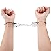 meekoo 6 Pieces Stainless Steel Metal Handcuffs Toy Handcuff Cosplay Prop with Keys for Cosplay Police, Fancy Dress Ball, Halloween Party Prop