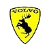 daveb Volvo Prancing Moose Sticker 5 inch yellow background magnetic backing