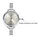 Zhenhui Women Thin Mesh Band Stainless Steel Wrist Watch Silver-Tone