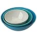 Fresco Plastic Mixing and Serving Bowls | 12-inch 10-inch 8-inch | 6-piece set Coastal