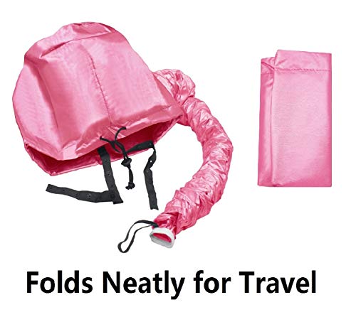 Beautyours Safety Portable Hair Dryer Bonnet Attachment for Hair Styling - Deep Pink