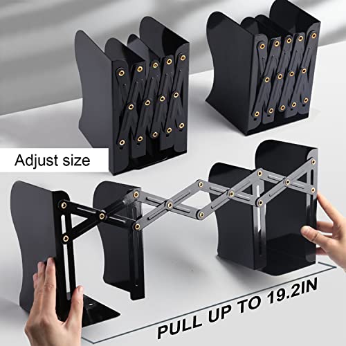 MDHAND Adjustable Bookend, Desk Magazine File Organizer Holder, Desk