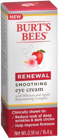 Burt's Bees Renewal Smoothing Eye Cream Hibiscus and Apple Rejuvenating Complex 0.58 oz (14.1 g) - 3 Pack