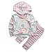Baby Girls Long Sleeve Flowers Print Hoodie Top and Pants Outfit … (80 (6-12M), Pink)