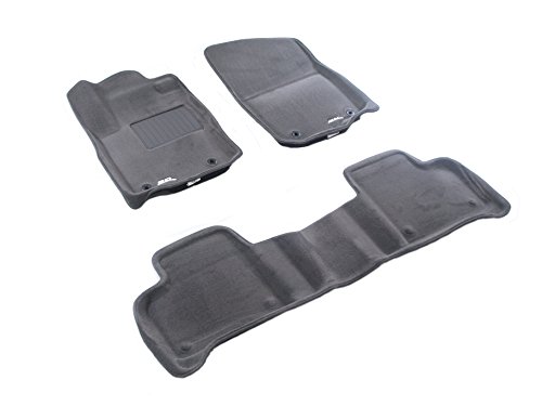 Car Floor Mats Fit Mercedes-Benz M-classe ML W166 2012- 3D Lux Maxpider 3 pcs set Custom All-Weather Carmats Royal Polypropylene Tufted Carpet Gray