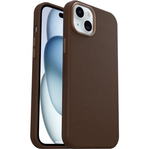 Otterbox Funda Symmetry Series Cactus Leather MagSafe para iPhone 15 Plus, a Prueba de Golpes, a Prueba de caídas,Funda Fina Protectora, Probada 3 Veces según el estándar Militar,Marrón