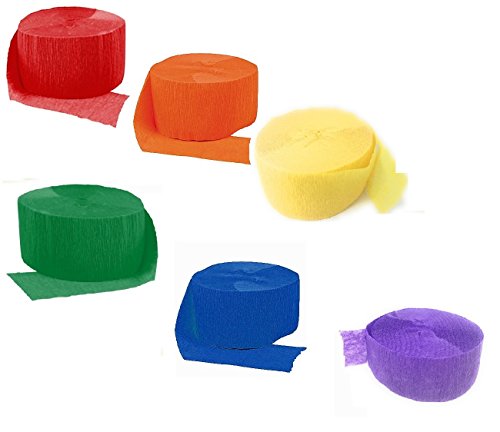 image for Bark and Lindy Crepe Paper Streamers for Birthday Party Wedding School