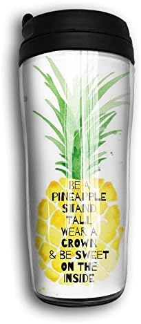 RESS TGR Pineapple Travel Coffee Mug Milk Coffee Cup Plastic Travel Mug,350ml
