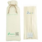 Jecnovo Reed Diffuser Sticks for Essential Oil With Canvas Bag Set of 100 - 9 Inch (Natural)