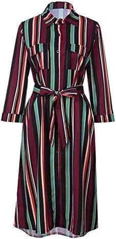 Clearance๏ผGREFER Hot Sale Women Long Sleeve Striped Maxi Dress Evening Party Long Dress