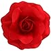 Sara Monica Flower Hair Clip and Pin: Rose: Made in the USA (Red)