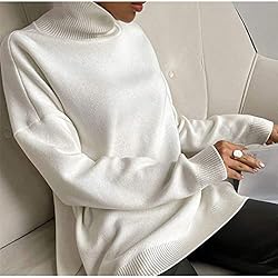 Women's Oversized Turtleneck Sweater Long Sleeve