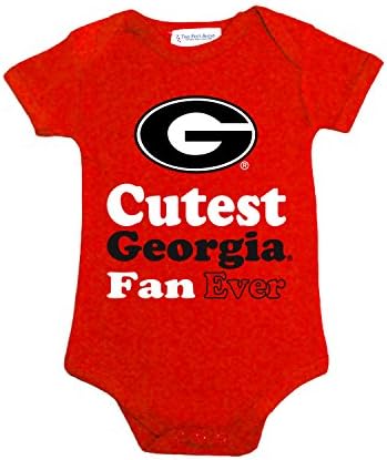 Two Feet Ahead NCAA Georgia Bulldogs Children Unisex Lap Shoulder Creeper,Nb,Red