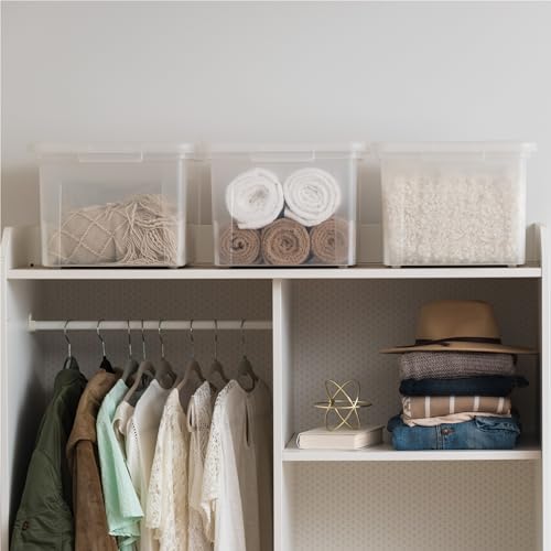 IRIS USA Letter/Legal File Tote Box, 4 Pack, BPAFree Plastic Storage