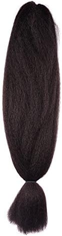 FASHION LADY Jumbo Braiding Hair Crochet Braids Black Color Synthetic Fiber Hair Extensions x-pression African Jumbo Braid Hairstyle(48Inch 57g/PC Dark Brown)