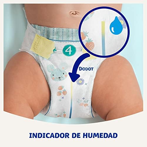 DODOT Sensitive - Fraldas, 6 a 10 kg, Branco, Tamanho 3, Baunilha, 56 unidades