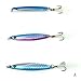 Aorace 5pcs/lot High Strength Saltwater Fishing Casting Metal Jig Shore and Boat Jigging Lure Bait Lead Fish with Feather 6.5cm/17g