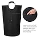 ZERO JET LAG 115L X-Large Laundry Basket Collapsible Fabric Hamper Tall Dorm Laundry Bag with Handles Portable Washing Bin Dirty Clothes Basket for College Bathroom Essentials Storage (Black)