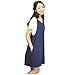 AOBBYBBS Soft Cotton Linen Apron Solid Color Halter Cross Bandage Aprons Japanese Style X Shape Kitchen Cooking Clothes Gift for Women Chef Housewarming (Navy Blue)