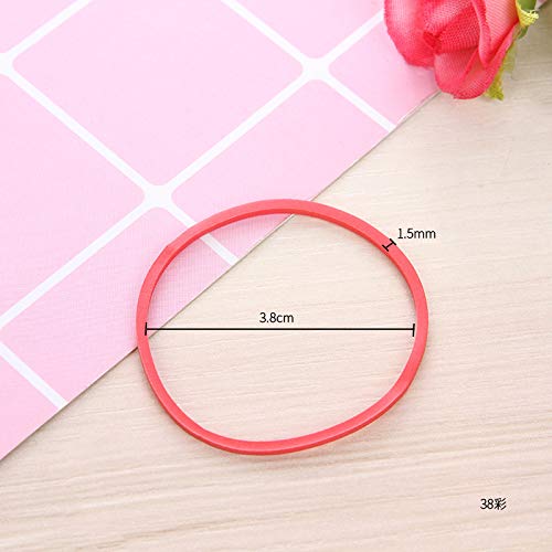 200pcs 38mm(1.5in) Multi Color Rubber Bands Elastics Bands Sturdy Rubber Bands for Home or Office use
