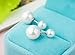 Rakumi Sterling Silver 8-12mm Double Sided White Seashell Pearl Studs Earrings