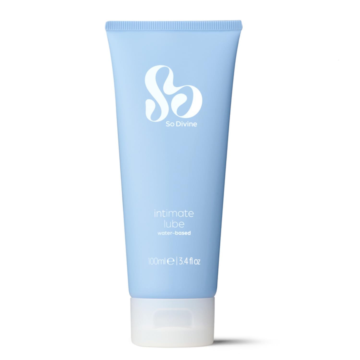 So Divine - Unscented Water Based Lube Classic Lubricant Gel - 100ml. Non Sticky, Long Lasting Waterbased Lube. Vegan Friendly, Safe to Use with Latex Condoms & All Sex Toys. Made in The UK.