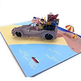 IOC Christmas Travel Pop Up Card - Graduation card, Father's Day Card, Family Beach trip, Husband treats, daughter to… 418qOchpdTL