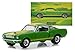 1966 Ford Mustang Shelby GT350 Green with Yellow Stripes BFGoodrich Vintage Ad Cars Hobby Exclusive 1/64 Diecast Model Car by Greenlight 30060