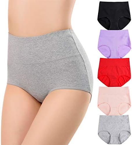 Womens Cotton Panties High Waist C Section Recovery Postpartum Soft Stretchy Full Coverage Underwear(5 Pack)