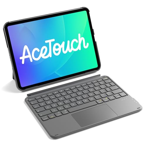 Inateck Keyboard Case with Touchpad for iPad 10th/A16 11th Gen 2025 | 450g Ultra-Lightweight,1 Second Magnetic Detachable Keyboard for iPad Air 11" M4/M3/M2, Air 5/4, Pro 11" 4/3/2/1, Grey