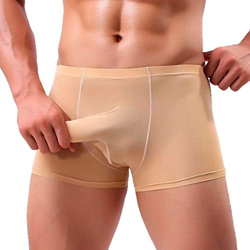 Hanneng Men's Elephant Bulge Pouch Underwear Fit T Lingerie Boxer Briefs Breathable Comfortable Shorts Underpants