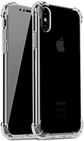 Compatible for iPhone Xs Max 6.5" Display Phone, Clear Anti-Scratch,Shock-Absorption Bumper Cover,Reinforced TPU Hybrid Cushion- Gray