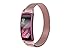 Elobeth Compatible Samsung Gear Fit 2 Pro/Gear Fit 2 Watch Band, Milanese Magnetic Loop Stainless Steel Watch Strap + Connector Metal Adapter for Samsung Gear Fit 2 Pro/Gear Fit2 Band Pink 7.1