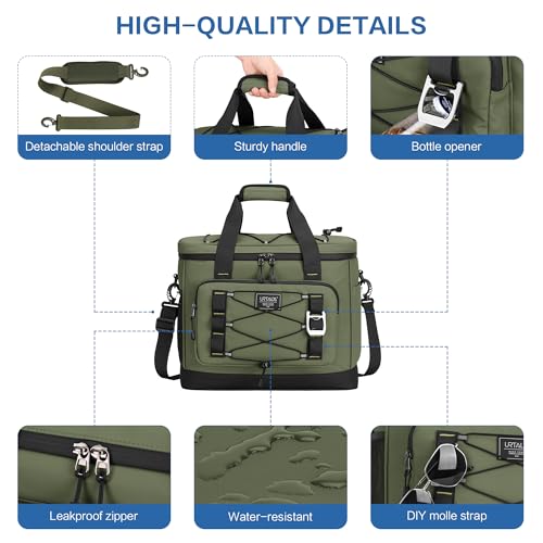 Urtala 30L Waterproof Insulated Cooler Bag for Camping, Travel, Shopping and Fishing