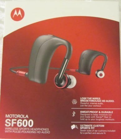 Motorola SF600 Wireless Sports Headphones - Black (Bulk Packaged)