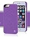 iPhone 6 Plus/6s Plus Case-Auroralove Purple Card Slot Wallet Cover with Mirror Glass Design for Beauty Makeup PU Leather Case for iPhone 6Plus/6s Plus 5.5 Inch