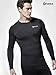 TSLA Men's UPF 50+ Compression Shirts, Cool Dry Long Sleeve Athletic Tops, Sports Baselayer Workout Shirt, Zero Black, Small
