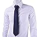 Coxeer Microfiber Men's Ties Necktie Classic Dot Tie for Wedding Formal Wear Business Dress (Check Navy Dark Blue)