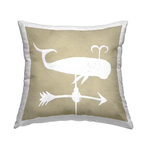 Stupell Industries | Marine Whale Weathervane Compass Shape, 18 x 18