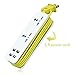 K-century Travel Power Strip Surge Protector with 2 Outlets 4 USB Output 5V 4.2A Output Power Strip with USB Portable Travel Charger Wall Charger with 5ft Cord 100v-240v Power Sockets
