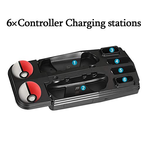 Controller Charger for Nintendo Switch, Charging Dock for Switch Joy-con and Pro Controller, Storage Rack for Switch Accessories