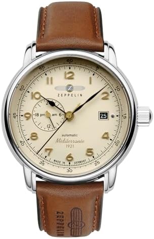 Amazon.com: Zeppelin Z96685 Mediterranean Leather Strap Beige Dial