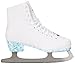 American Athletic Shoe Women's Sumilon Lined Figure Skates with Turquoise Outsole, White, 9 (53209)